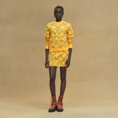 HERMES 秋の長袖 HERMES エルメス 80s フランス製 ヴィンテージ 総柄 長袖 シャツ