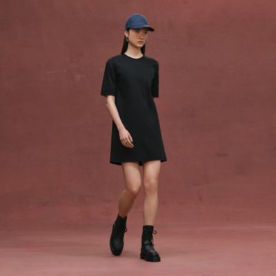 ノースリーブドレス 《パルフロワ・リミックス》プリント - ブルー