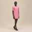 Embroidered pocket flared dress, rose sorbet, no stock