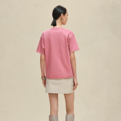 HERMES エルメス　国内ブティック購入　マキシTシャツ　刺繍入り　34 HERMES エルメス国内ブティック購入マキシTシャツ刺繍入り34