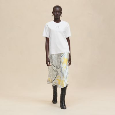 HERMES エルメス国内ブティック購入マキシTシャツ刺繍入り34