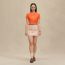 Printed straight t-shirt, orange pop, no stock