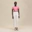 Printed straight t-shirt, rose sorbet, no stock