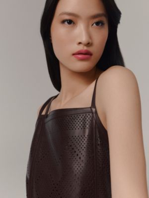 새틴 립스틱, 로즈 브뤼에르, 보기: 이미지: 제품 착용 이미지, worn, 6개 중 7번째 보기