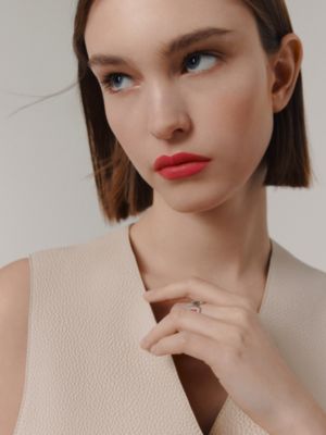 Rouge à lèvres satiné, Rose Lipstick, Vue: Vue portée, worn, vue 5 sur 7