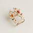 Brides de Gala scarf ring, permabrass/rouge/orange