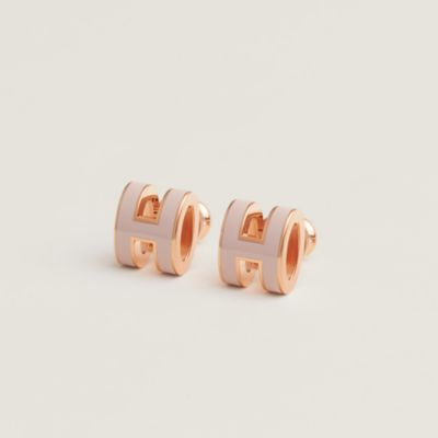 Hermès H型 mini 耳くぎ Mini Pop H earrings | Hermès USA