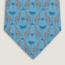Girafes tie, azur/gris clair/denim