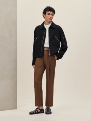 Zipped straight cut jacket