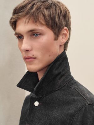 Straight cut jacket with leather detail, View: Worn, worn, view 4 of 7