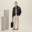 Zipped straight cut jacket, noir