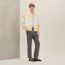 Zipped straight cut jacket, vanille