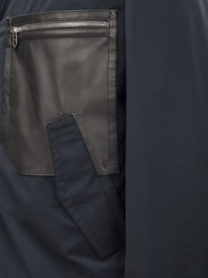 Hooded jacket with leather detail, View: front, front, view 5 of 6