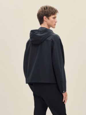 Hooded jacket with leather detail, View: Worn, worn, view 3 of 6