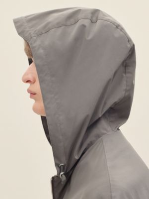 Hooded jacket with leather detail, View: Worn, worn, view 4 of 6