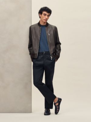 Reversible rib-trim jacket