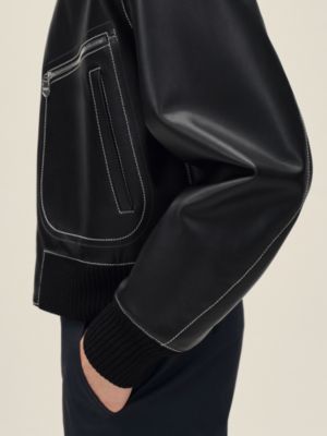 "Empreinte" rib-trim jacket, View: Worn, worn, view 6 of 9
