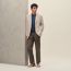 "Surpiqures H" Stadium Relax jacket, short model, sable