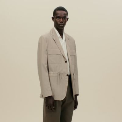 Rive Gauche drawstring jacket, long model, View: video, view 2 of 7
