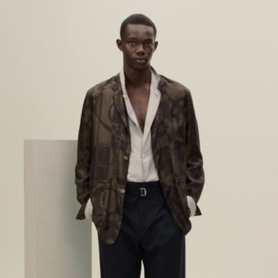 "Eperon d'Or Tattoo" Rive Gauche jacket shirt, long model, View: video, view 2 of 7