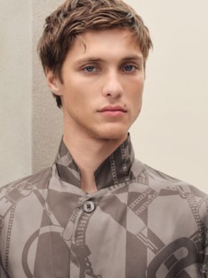 "Eperon d'Or Tattoo" Rive Gauche jacket shirt, long model, View: Worn, worn, view 4 of 6