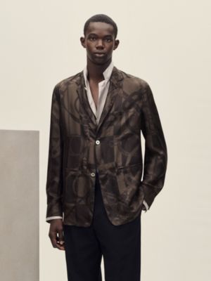 "Eperon d'Or Tattoo" Rive Gauche jacket shirt, short model, View: Worn, worn, view 3 of 7