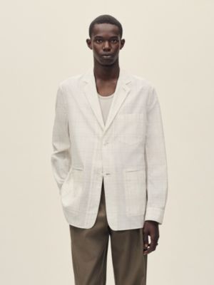 "Carreaux mouchoir" Rive Gauche jacket shirt, short model, View: Worn, worn, view 2 of 6