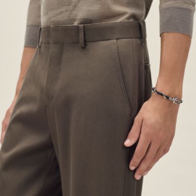 Green - Men's tailored pants, straight jeans and shorts | Hermès