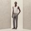 Chelsea pants with striped strap detail, gris éléphant