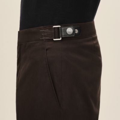 ◇美品 HERMES メンズ ブラックセンタープレスパンツ 綿＆麻 中古・古着通販】HERMES (エルメス) センタープレスパンツ ネイビー