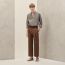 Pleated Palerme pants, caramel