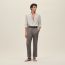 Pleated Palerme pants, gris éléphant