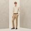 Fitted shirt with Louis collar, ficelle