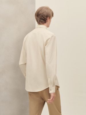 Fitted shirt with Louis collar, View: Worn, worn, view 3 of 5