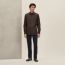 Camisa fit com colarinho Louis, café