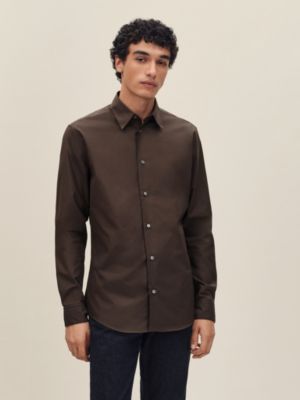 Fitted shirt with Louis collar, View: Worn, worn, view 2 of 5