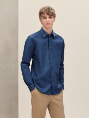 Fitted shirt with Louis collar, View: Worn, worn, view 2 of 5