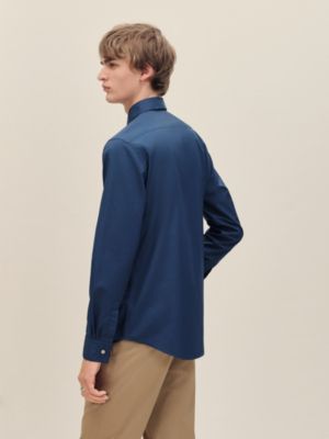 Fitted shirt with Louis collar, View: Worn, worn, view 3 of 5