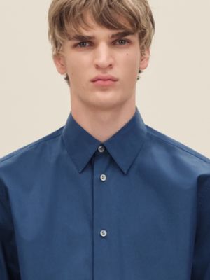 Fitted shirt with Louis collar, View: Worn, worn, view 4 of 5