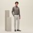 Camisa fit com colarinho Louis, gris éléphant