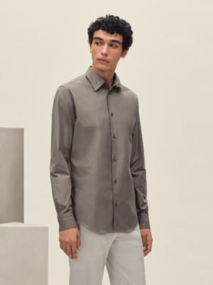 Fitted shirt with Louis collar, View: Worn, worn, view 2 of 5