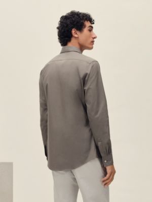 Fitted shirt with Louis collar, View: Worn, worn, view 3 of 5