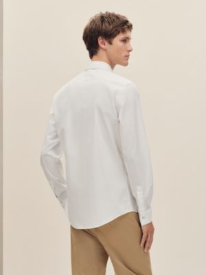 Fitted shirt with Louis collar, View: Worn, worn, view 3 of 5
