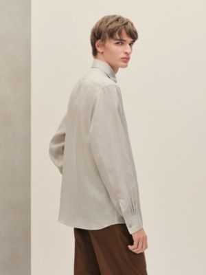 Camisa de corte reto com colarinho abotoado, Exibir: Sendo usado, worn, visualizar 3 de 5