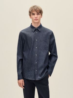 Camisa de corte reto com colarinho Louis, Exibir: Sendo usado, worn, visualizar 2 de 5