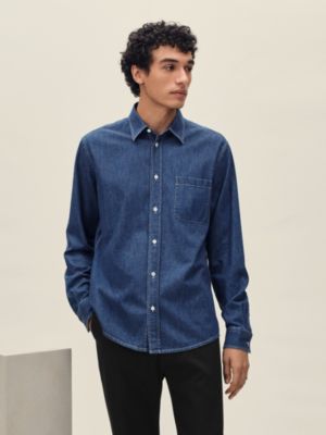 Camisa de corte reto com colarinho Louis, Exibir: Sendo usado, worn, visualizar 2 de 5