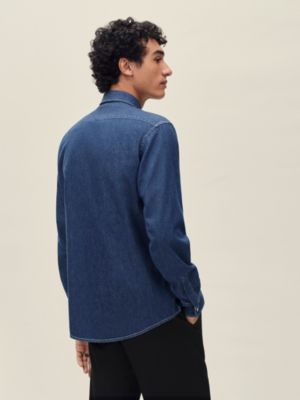 Camisa de corte reto com colarinho Louis, Exibir: Sendo usado, worn, visualizar 3 de 5