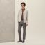 Zipped hooded jacket shirt, mastic
