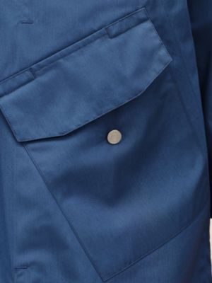 Chemise corps droit manches courtes patte cuir, Vue: Vue portée, worn, vue 6 sur 6