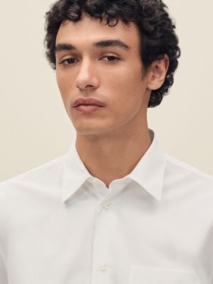 Chemise corps droit manches courtes patte cuir, Vue: Vue portée, worn, vue 4 sur 6